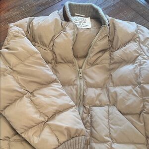 Vintage Walls Western Wear Women's Down Insulated 42 Tall Beige Puffer Jacket